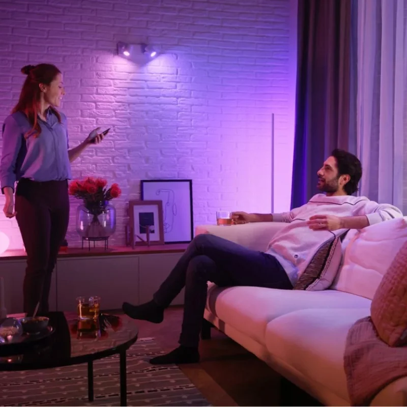 Смарт LED RGBW димируеми лунички Philips Hue WACA, 3 бр, 4.2W, 400 lm, GU10, 16 милиона цвята (BT, Zigbee, HomeKit, Google, Alexa, SmartThings) - Снимка 5