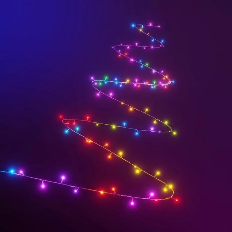 Смарт коледни лампички Nanoleaf Essentials Smart Holiday String Lights, 20м Starter Kit - Снимка 6