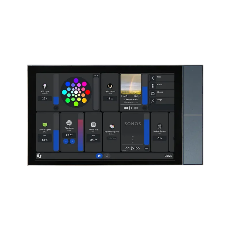 Смарт стенен дисплей Shelly Wall Display XL 10.1", с вградено реле, Сив