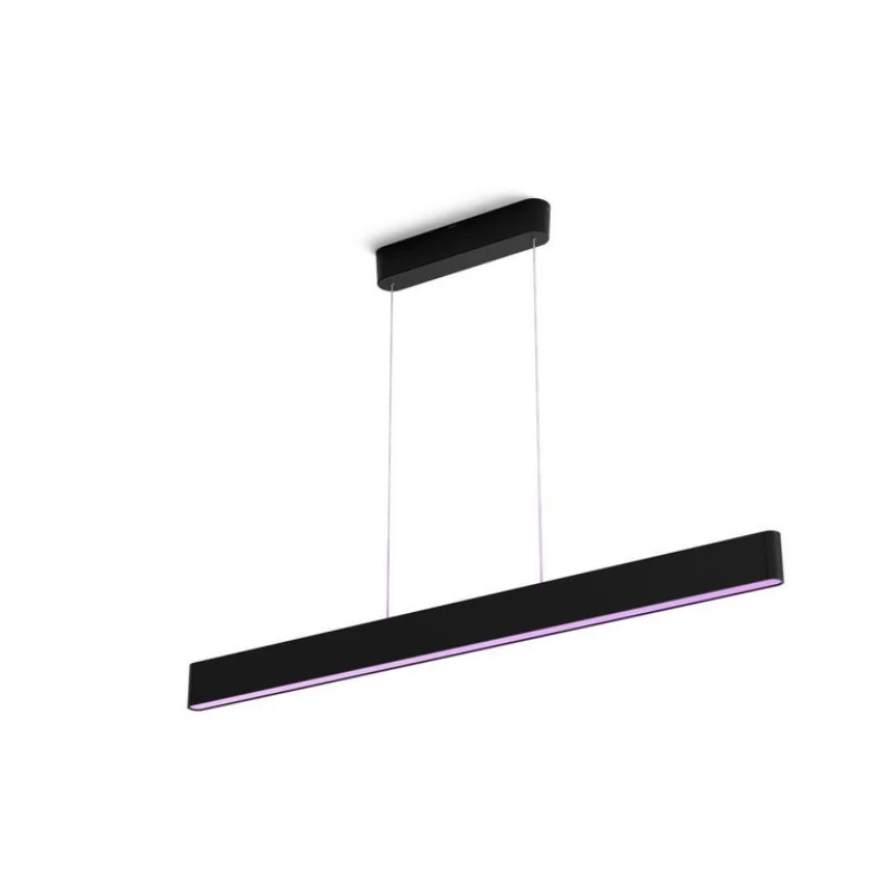 Смарт LED RGBW димируем полилей Philips Hue Ensis WACA, 129.8 см, 79W, 6000 lm, Бял/Черен (Цвят: Бял)