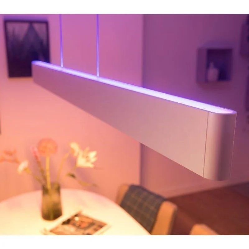 Смарт LED RGBW димируем полилей Philips Hue Ensis WACA, 129.8 см, 79W, 6000 lm, Бял/Черен (Цвят: Бял) - Снимка 12