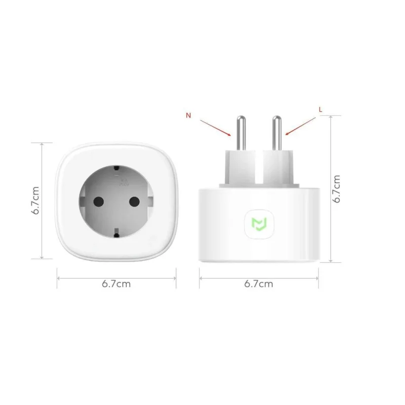 Промо пакет Meross смарт Wi-Fi плъг Meross MSS210, 2 бр., бял (Homekit, Google, Alexa, SmartThings) - Снимка 3