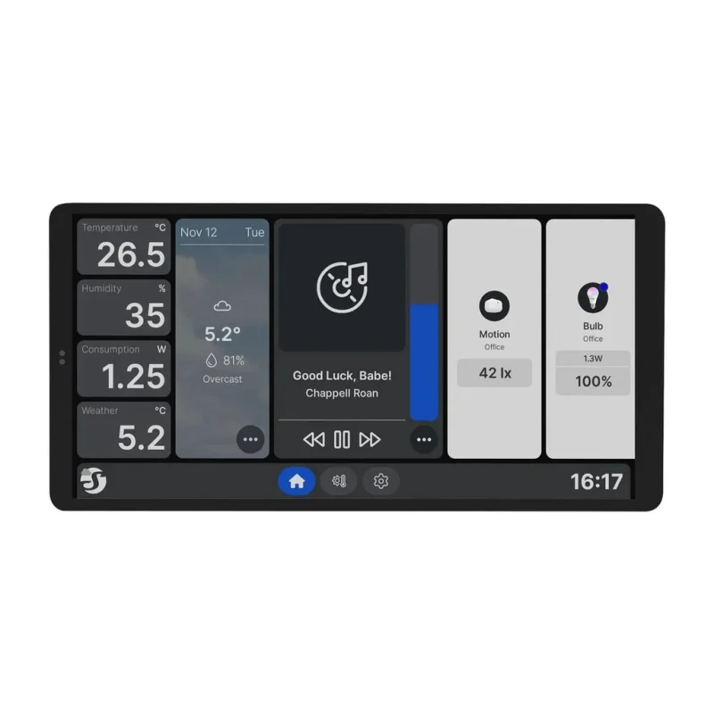 Смарт дисплей Shelly Wall Display X2 + BLU H&T с Bluetooth и сензор за температура и влажност - Снимка 4