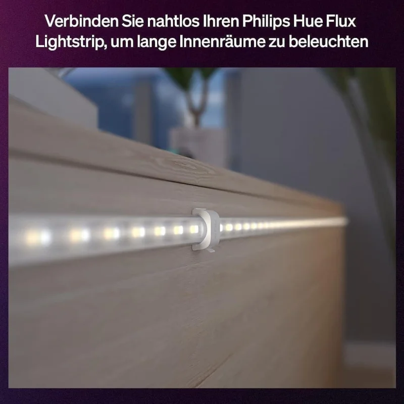 Конектор за Смарт LED димируема лента Philips Hue Flux 4 бр. линейно удължение - Снимка 3