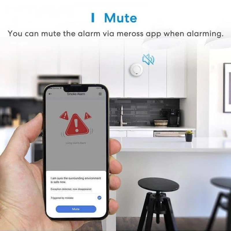 Смарт сензор за дим Meross Smart Smoke Alarm - Снимка 9