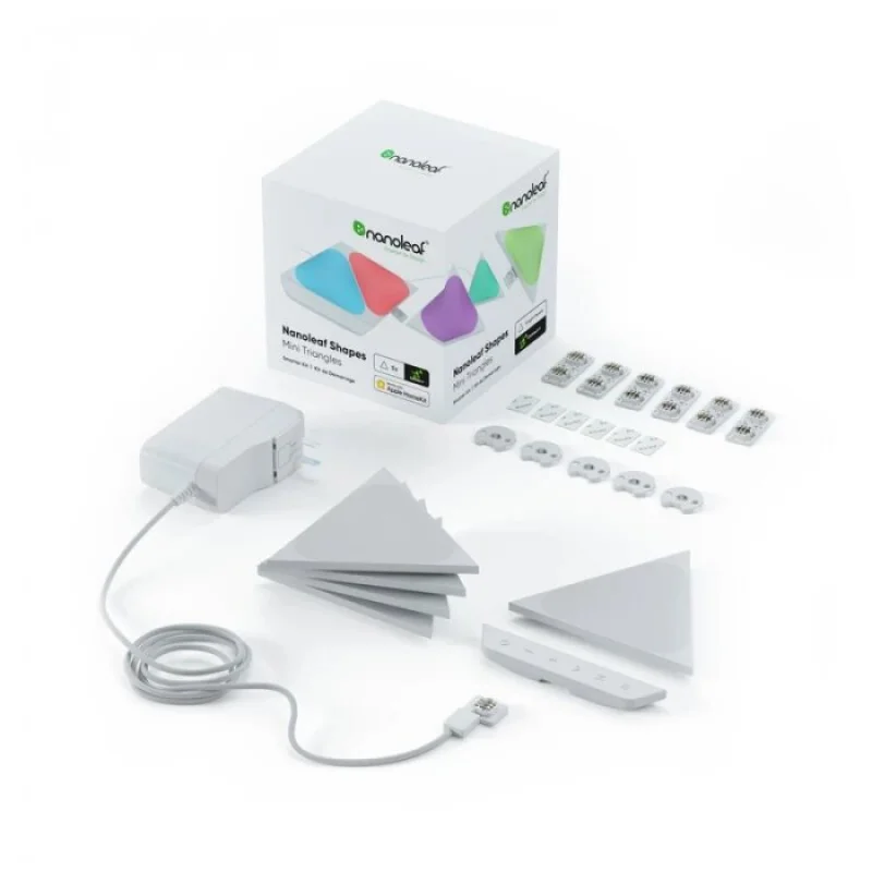 Светлинни панели Nanoleaf Shapes Triangles Mini Starter Kit: 5 панела (HomeKit)