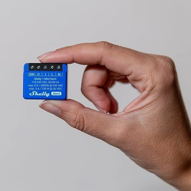 Смарт Wi-Fi реле Shelly 1 Mini Gen3 със сух контакт - Снимка 2
