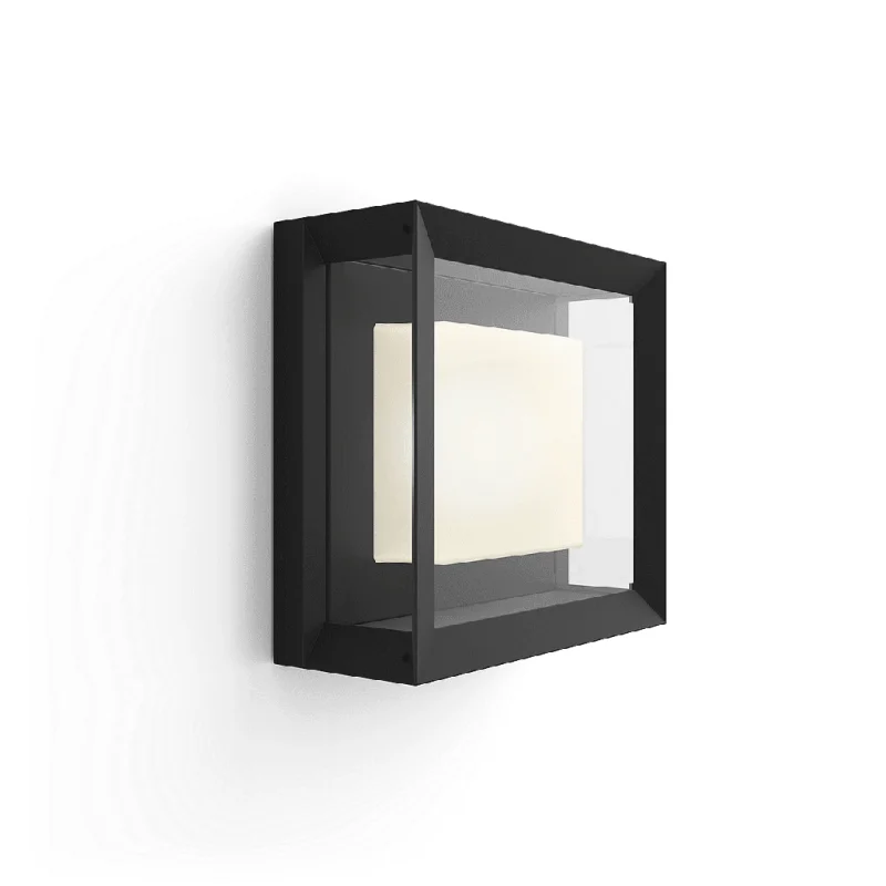 Смарт външен LED RGBW димируем аплик Philips Hue Econic Outdoor WACA, черен, 1150 lm, 15W, IP44 (BT, Zigbee, HomeKit, Google, Alexa, SmartThings) - Снимка 9