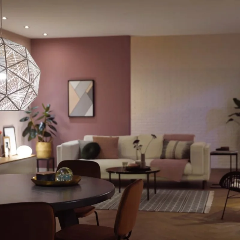 Стартов пакет смарт LED крушки Philips Hue White 3 бр, E27, 9.5W, 1055 lm + 1 бр. Hue Bridge + 1 бр. Dimmer Switch, топла бяла светлина 2700K (BT, Zigbee, HomeKit, Google, Alexa, SmartThings) - Снимка 3