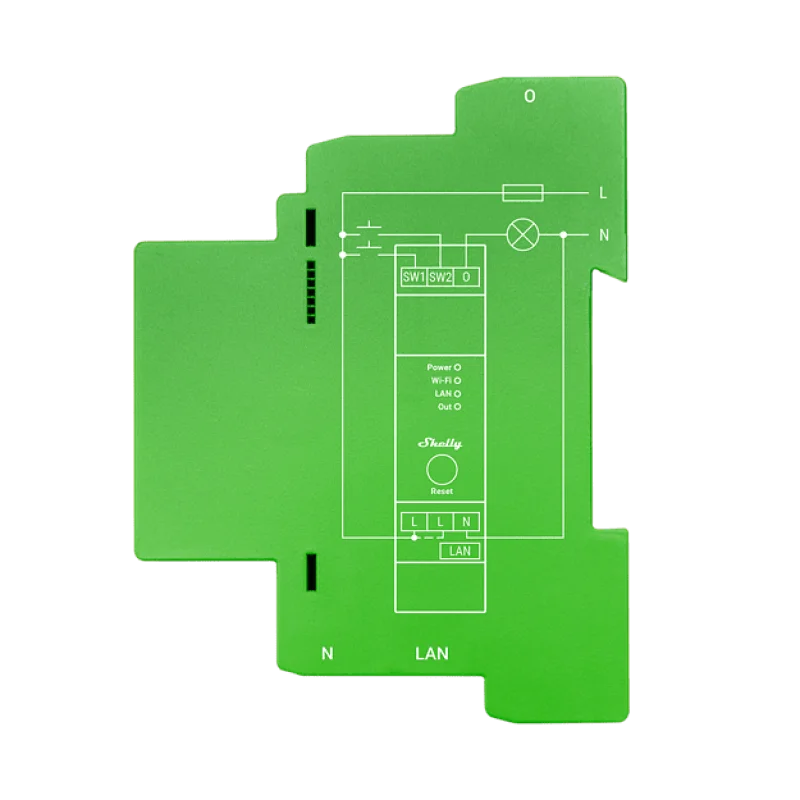 Смарт Wi-Fi измервателен димер Shelly Pro Dimmer 2PM двуканален - Снимка 2
