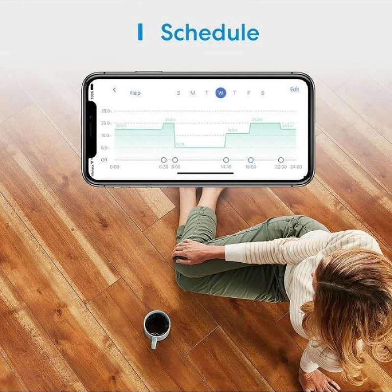 Смарт Wi-Fi термостат за електрическо подово отопление Meross MTS200 (HomeKit) - Снимка 9