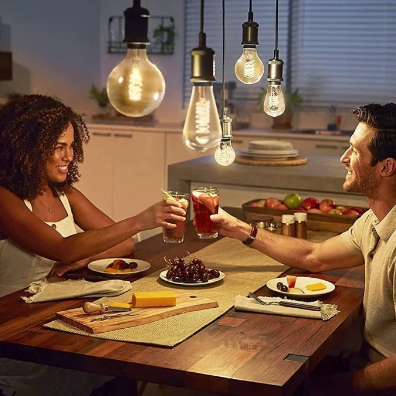 Смарт крушка Philips Hue Edison ST64, E27, 550 lm, White (HomeKit) - Снимка 6