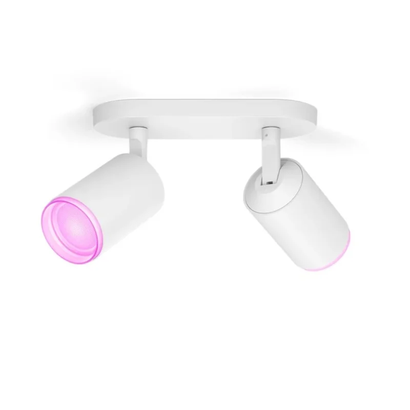 Смарт димируем RGBW LED двоен спот Philips HUE Fugato WACA, бял, 2x350 lm, бяла/цветна светлина с 16 мил. цвята (BT, Zigbee, HomeKit, Google, Alexa, SmartThings) - Снимка 10