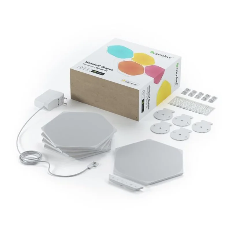 Светлинни панели Nanoleaf Shapes Hexagons Starter Kit Mini: 5 панела (HomeKit) - Снимка 2