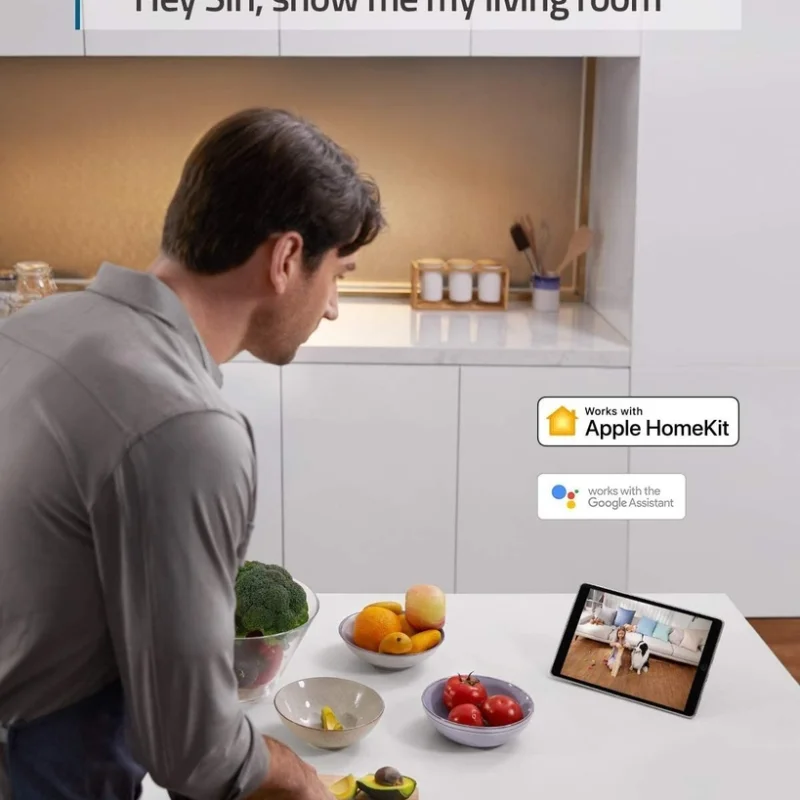 Вътрешна камера с подвижна леща Eufy 2K Pan&Tilt (HomeKit) - Снимка 4