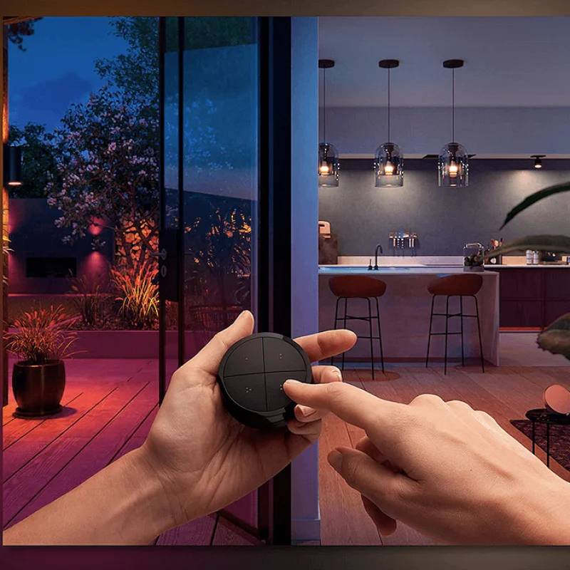 Смарт ключ за управление Philips Hue Tap Dial Switch, бял/черен, 4 бутона, IP20 (BT, Zigbee, HomeKit, Google, Alexa, SmartThings) (Цвят: Черен) - Снимка 4
