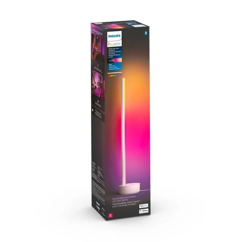 Смарт RGBW LED димируема настолна лампа Philips Hue Gradient Signe WACA, 55.3 см, 11.8W, 1040 lm (Цвят: Черен) - Снимка 10