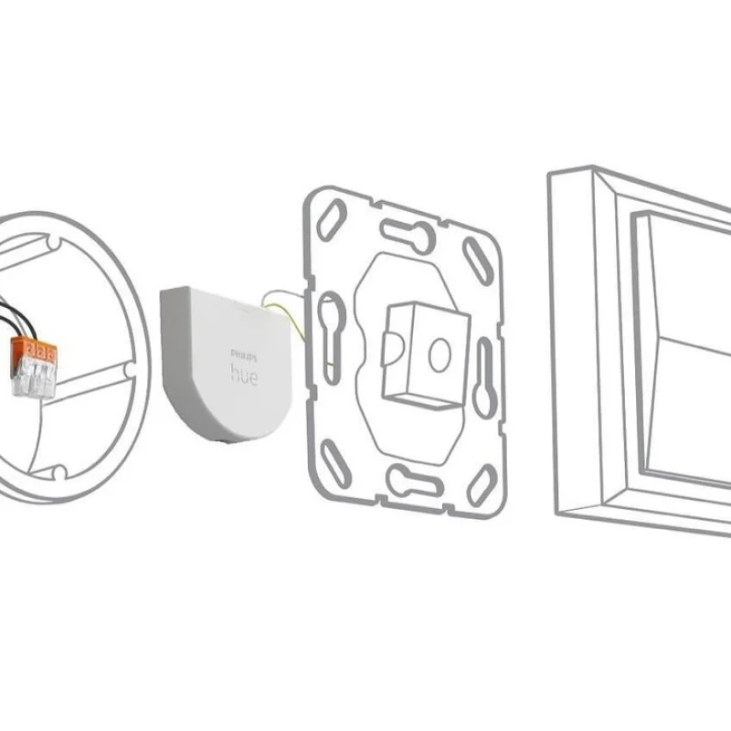 Смарт реле/модул за стена Philips Hue Wall Switch Module, бял, 10A, 5.7W (BT, Zigbee, HomeKit, Google, Alexa, SmartThings) - Снимка 6