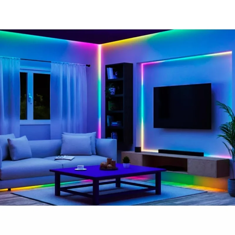 Смарт LED RGBW димируема лента WiZ Smart LED Strip Type-C 10 м, 12W, 3200 lm, IP65, 16 милиона цвята (BT, Zigbee, Matter, Apple Home, Google, Alexa, SmartThings) - Снимка 4