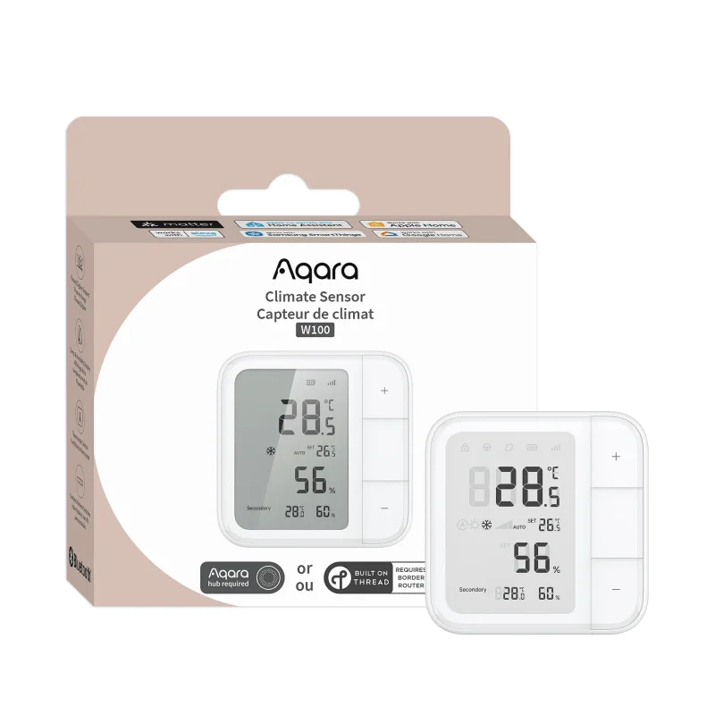 Смарт сензор за температура и влажност Aqara Climate Sensor W100 - Снимка 1