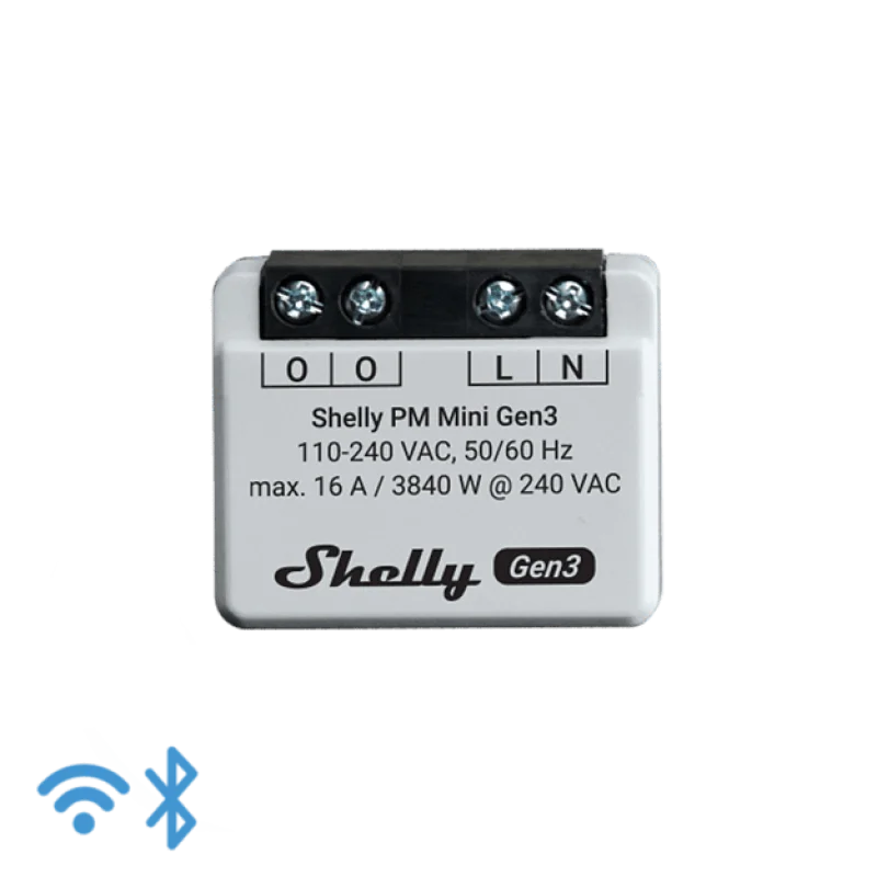 Смарт измервателно реле Shelly PM Mini Gen3, Wi-Fi