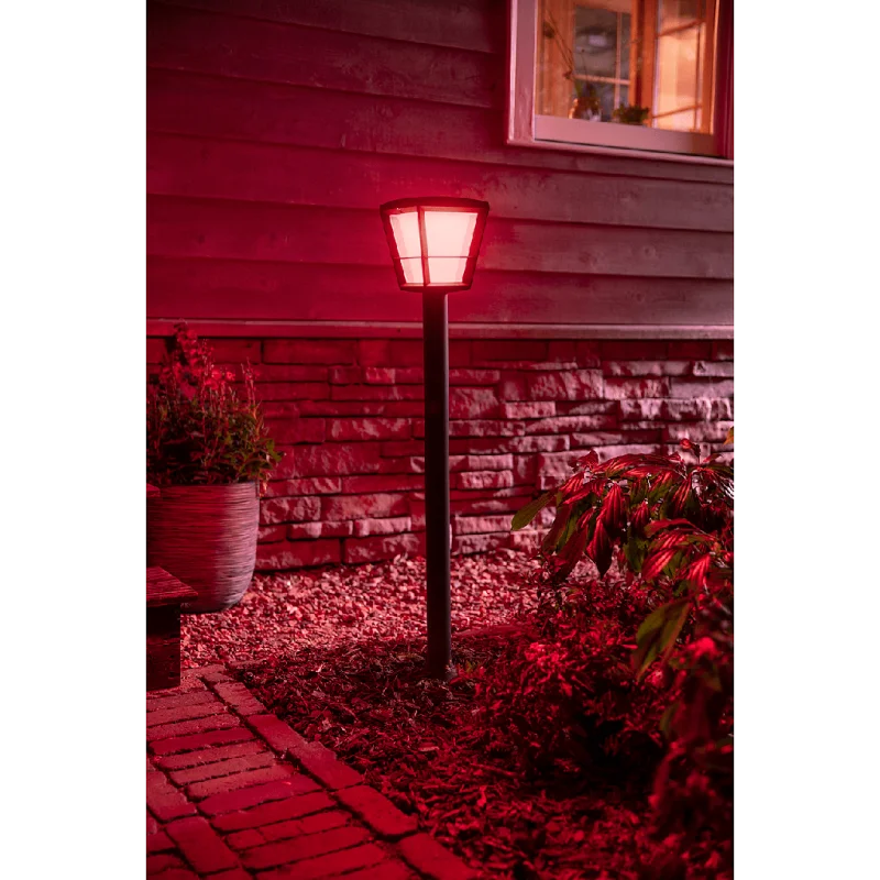 Смарт градинска LED RGBW димируема лампа Philips Hue Econic WACA, 100 см, 15W, GU10, IP44, 1150 lm, Черна - Снимка 7
