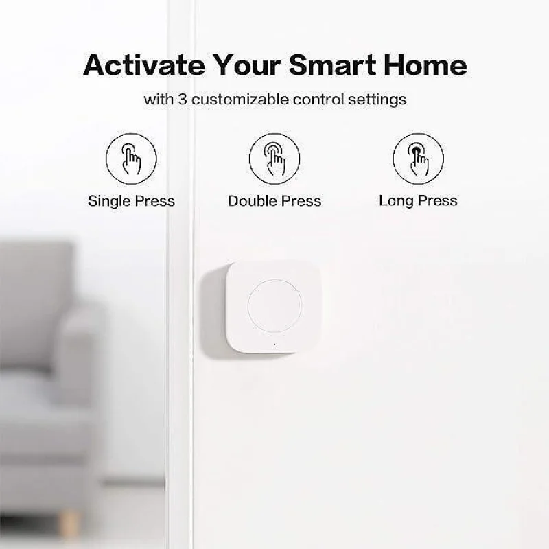 Безжичен мини бутон Aqara Wireless Mini Switch T1 Zigbee 3.0 - Снимка 3