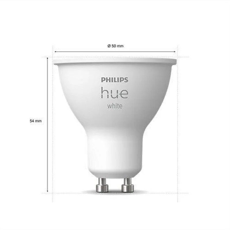 Смарт LED димируеми лунички Philips Hue White Ambiance, 2 бр., 4.2W, 400 lm, GU10, 2100-6500K - Снимка 3
