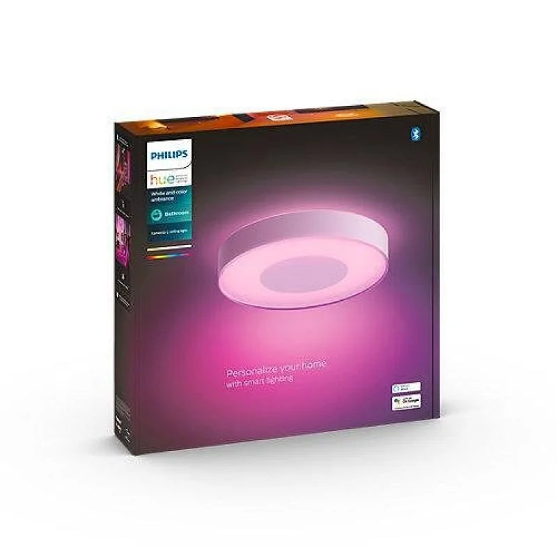 Смарт LED RGBW димируема плафониера Philips Hue Xamento M WACA, 38.1 см, 33.5W, 2350 lm, E27, IP44, Бяла - Снимка 2