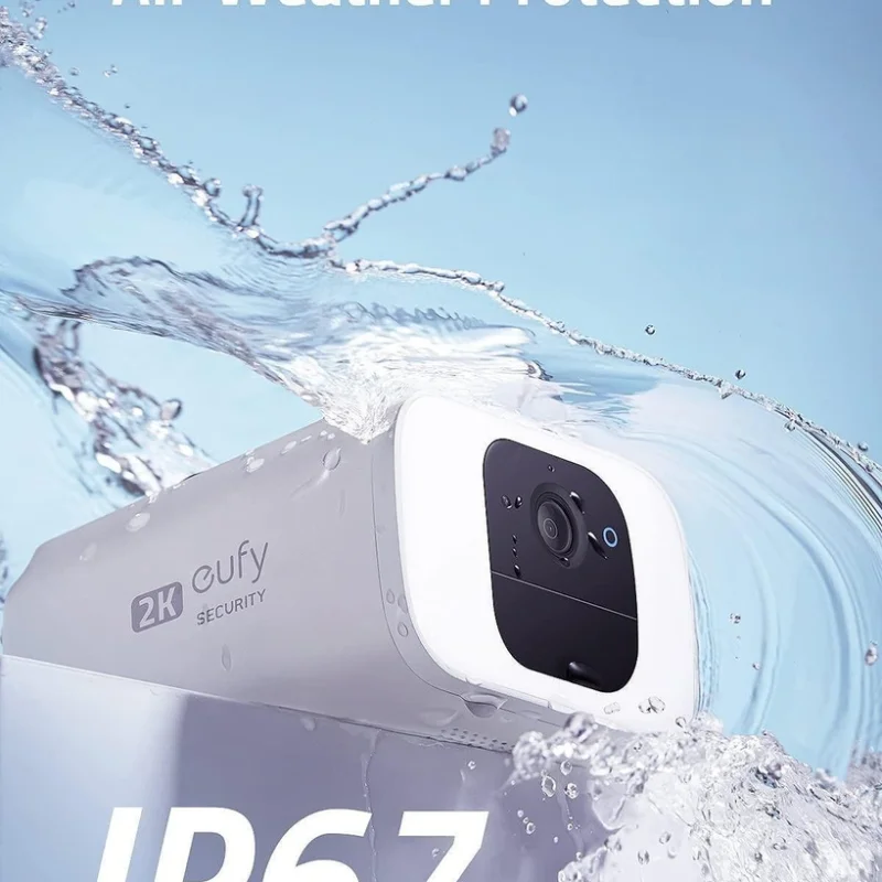 Соларна външна охранителна камера Eufy SoloCam S40, 2K, IP67, бяла - Снимка 3