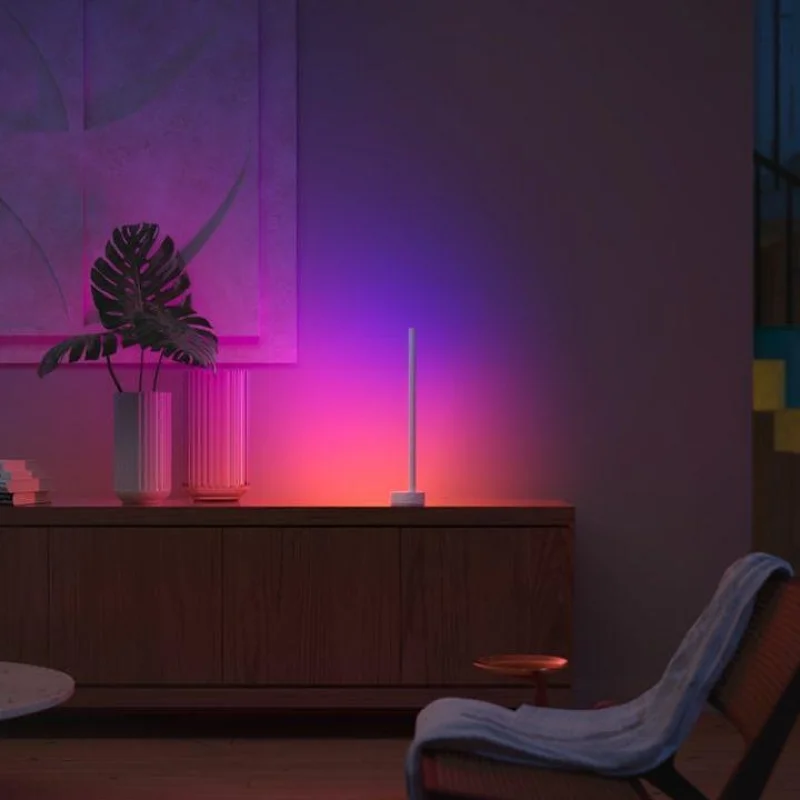 Смарт RGBW LED димируема настолна лампа Philips Hue Gradient Signe WACA, 55.3 см, 11.8W, 1040 lm (Цвят: Бял) - Снимка 11