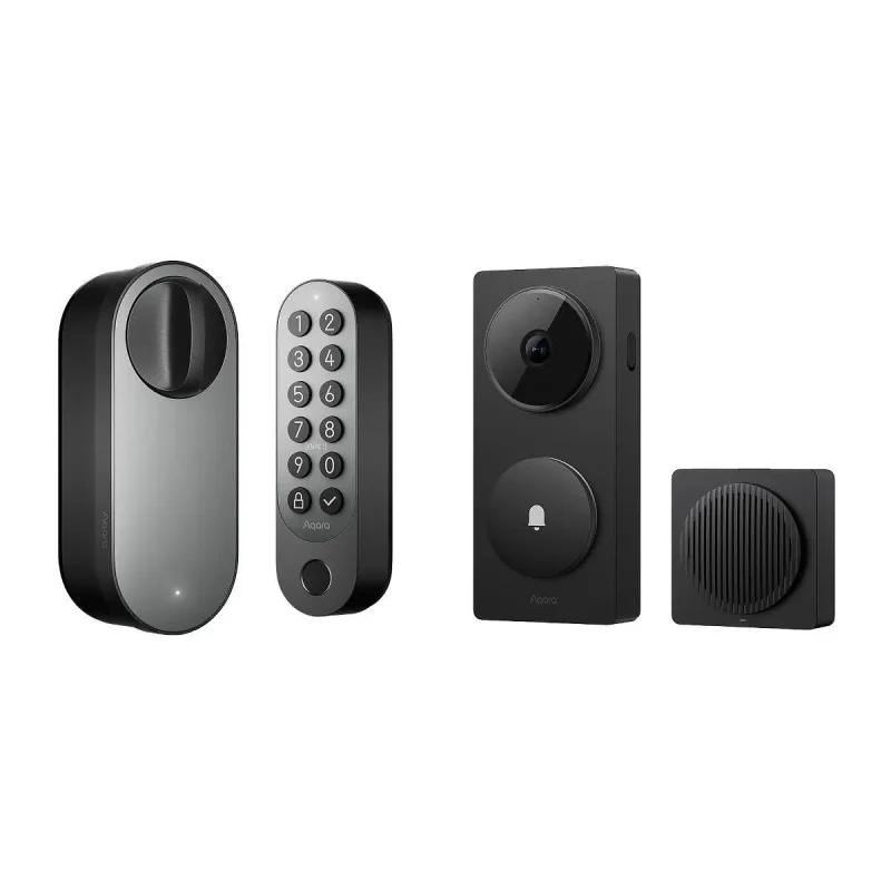 Промо пакет Aqara Умен вход - смарт ключалка Aqara U200 kit + смарт видео звънец Aqara G410