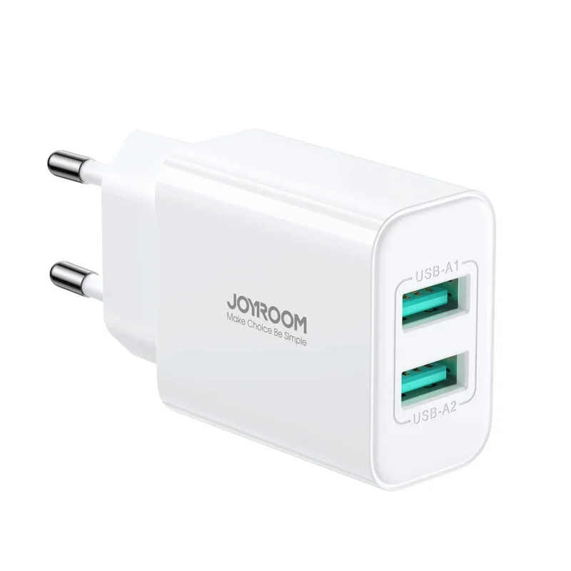 Зарядно устройство Joyroom Smart Charger, 10.5W, 2x USB