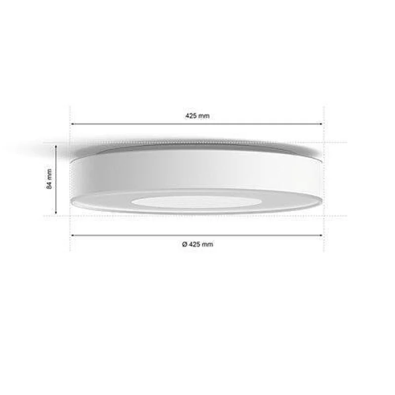 Смарт LED RGBW димируема плафониера Philips Hue Xamento M WACA, 38.1 см, 33.5W, 2350 lm, E27, IP44, Бяла - Снимка 6