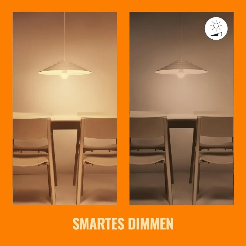 Смарт LED димируема vintage крушка WiZ Filament Smart Bulb 7W, 806 lm, E27, бяла светлина 2100 - 6500К (BT, Zigbee, Matter, Apple Home, Google, Alexa, SmartThings) - Снимка 4