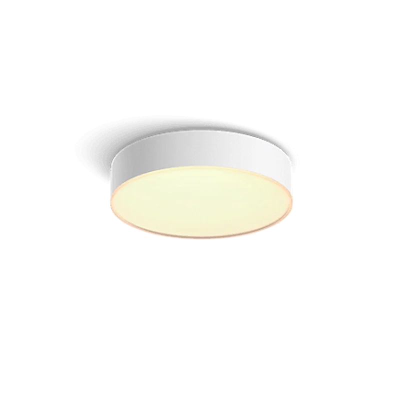 Смарт LED димируема плафониера Philips Hue Enrave S, 26.1 см, 9.6W, 1220 lm, бяла светлина 2200-6500K, Бяла/Черна (Цвят: Бял) - Снимка 2