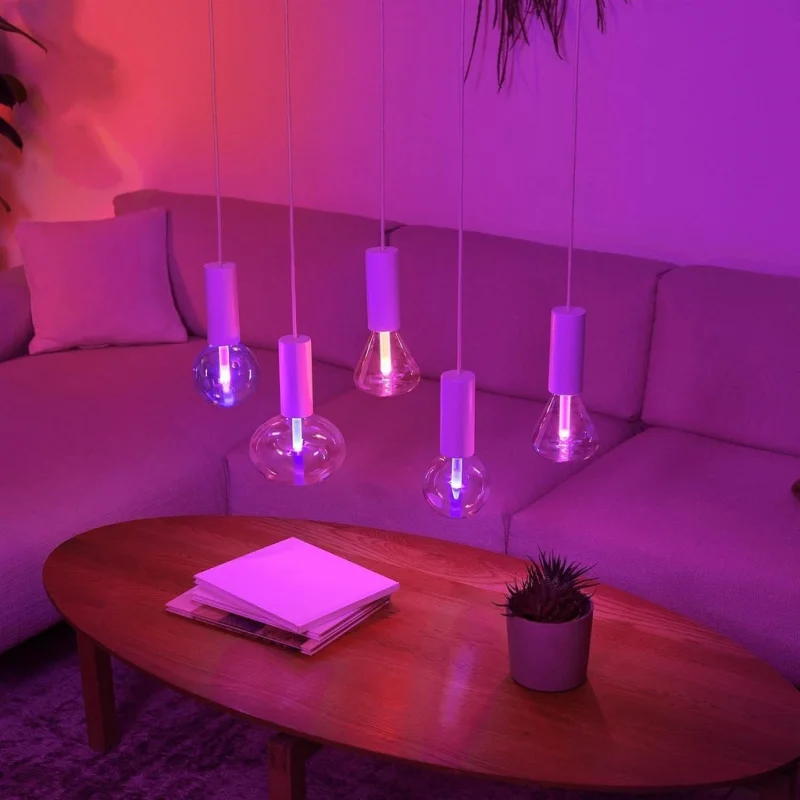 Смарт LED RGBW димируема крушка Philips Hue Lightguide Ellipse, 6.5W, 500 lm, E27 - Снимка 8