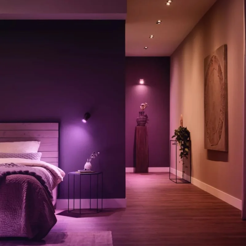 Смарт LED RGBW димируеми лунички Philips Hue WACA, 3 бр, 4.2W, 400 lm, GU10, 16 милиона цвята (BT, Zigbee, HomeKit, Google, Alexa, SmartThings) - Снимка 8