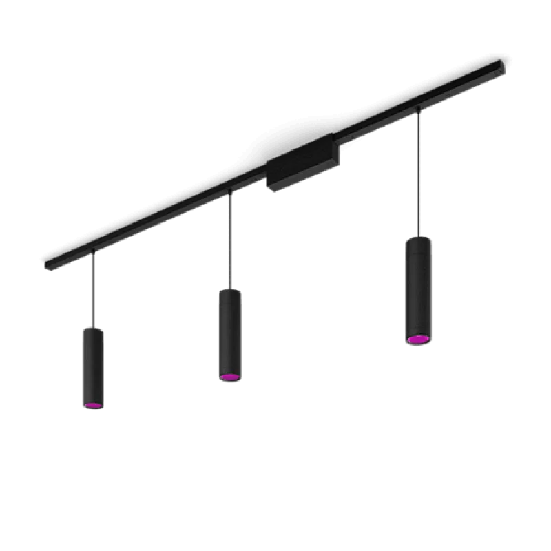 Смарт LED RGBW димируем сет Philips Hue Perifo WACA, 2x1 м шини + 3 висящи спота, 15.6W, 2418 lm, Бял/Черен (Цвят: Бял)