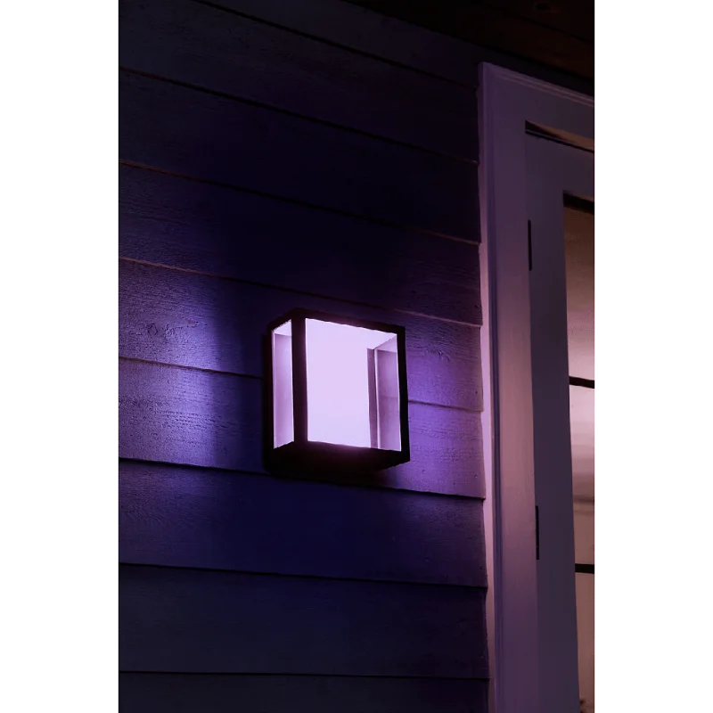 Смарт външен LED RGBW димируем аплик Philips Hue Impress WACA, 2x8W, 1200 lm, IP44, Черен - Снимка 9