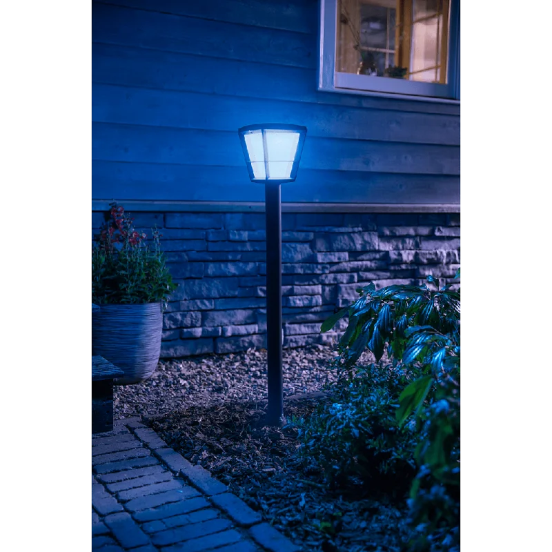 Смарт градинска LED RGBW димируема лампа Philips Hue Econic WACA, 100 см, 15W, GU10, IP44, 1150 lm, Черна - Снимка 6