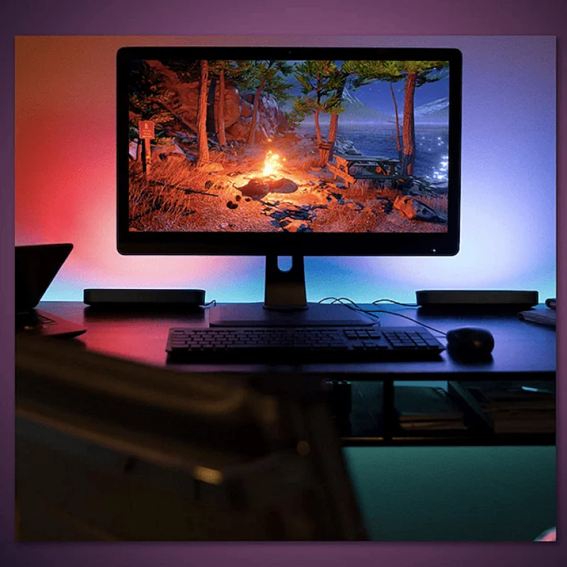 Смарт LED RGBW димируем панел Philips Hue Play WACA, черен, 25.3 см, 530 lm (BT, Zigbee, HomeKit, Google, Alexa, SmartThings) - Снимка 3