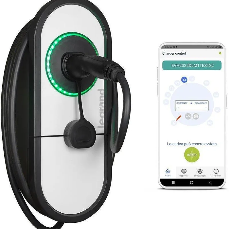 Зарядна станция за стена Green'up One 22.1 kW, 3P 32A, с кабел 5m и конектор Type 2, IP54 IK10, Legrand - Снимка 3