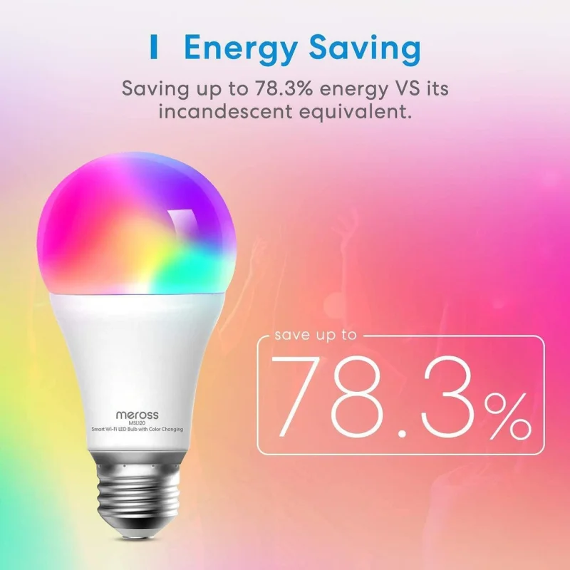 Смарт Wi-Fi LED крушка Meross E27 - Снимка 3