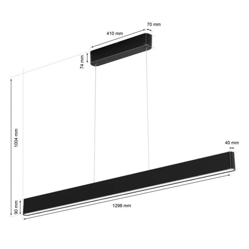 Смарт LED RGBW димируем полилей Philips Hue Ensis WACA, 129.8 см, 79W, 6000 lm, Бял/Черен (Цвят: Бял) - Снимка 3