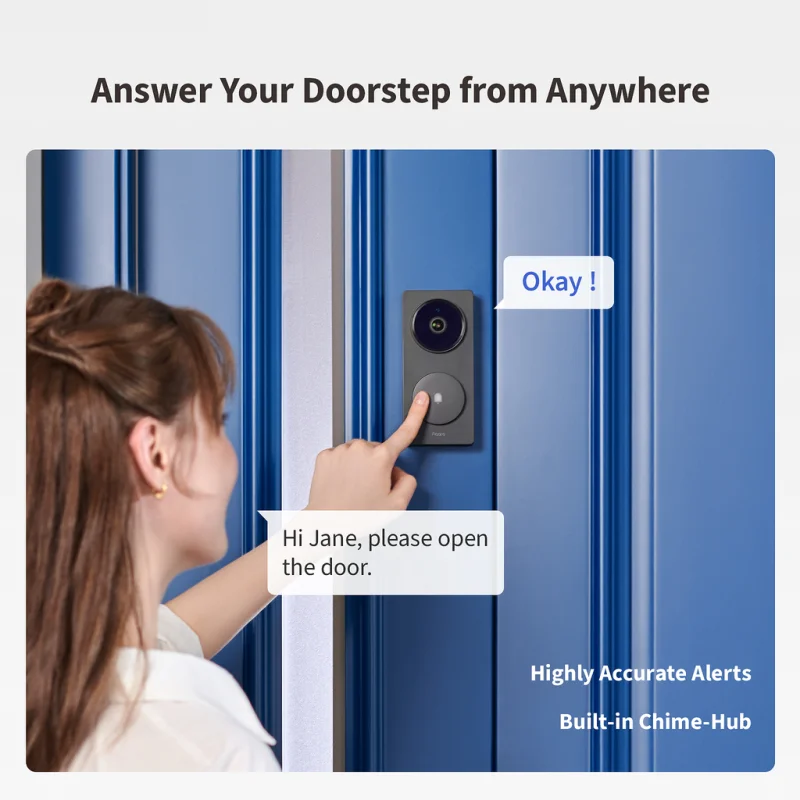 Смарт видеозвънец хъб Aqara Doorbell Camera Hub G410, бял - Снимка 9