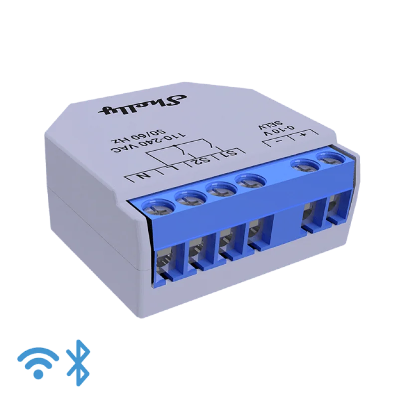 Смарт димер Shelly Plus 0-10V Dimmer, Wi-Fi