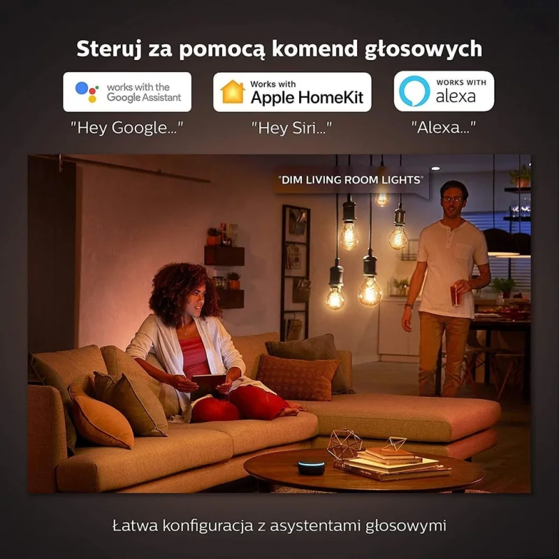 Смарт крушка Philips Hue Edison ST64, E27, 550 lm, White (HomeKit) - Снимка 7
