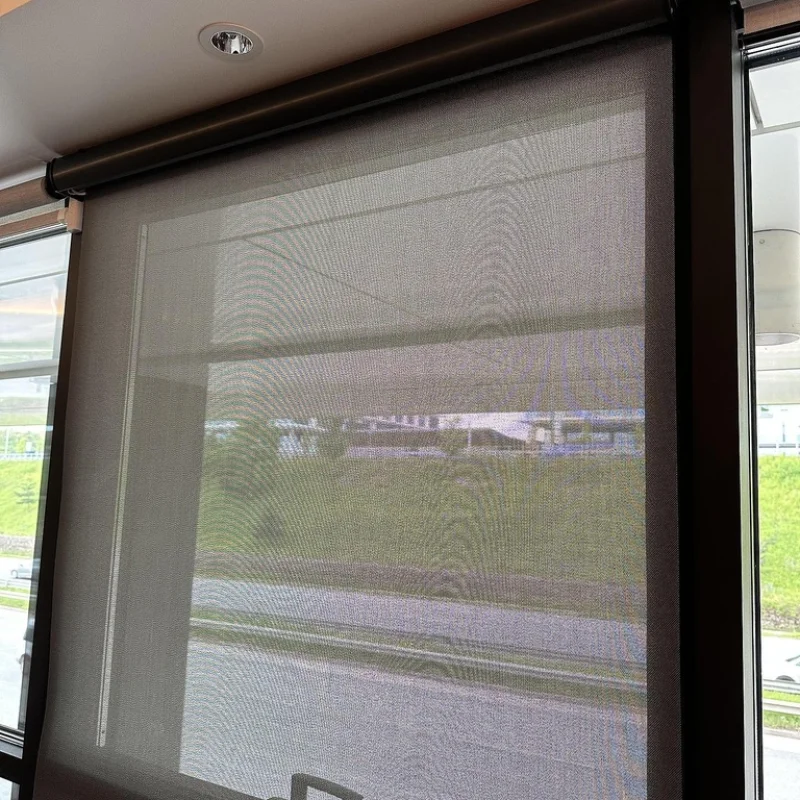 Смарт електрически screen щори с тубуларен мотор Aqara (Ширина: 220/240см., Височина: 220 см., Плат: Скрийн 31) - Снимка 3