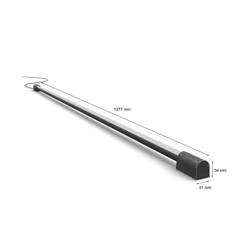 Смарт амбиентен LED RGBW димируем осветител Philips HUE Play Gradient, черен, алуминий, 87 см, 1540 lm, 17.4W, за TV 40-60", 16 мил.цвята (BT, Zigbee, HomeKit, Google, Alexa, SmartThings) - Снимка 2